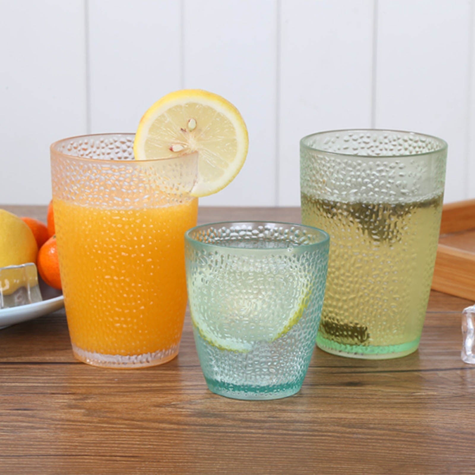 7oz Acrylic Drinking Glasses, 4Pcs Tumblers Drinkware Unbreakable Water Glasses Cups &amp; for Home Outdoors Restaurant, Emerald