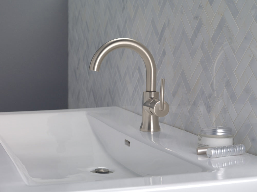 Delta 1-Handle High-Arc Lavatory Faucet, Stainless
