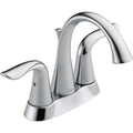 Delta Faucet Lahara Double Handle 4-in Centerset Bathroom Sink Faucet with Pop-up Drain, Assorted Finishes