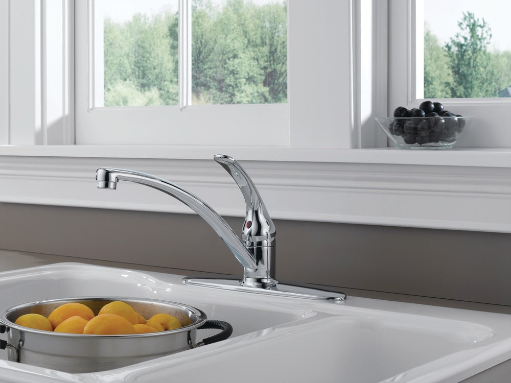 Delta Faucet Principals Single Handle Kitchen Faucet, Chrome