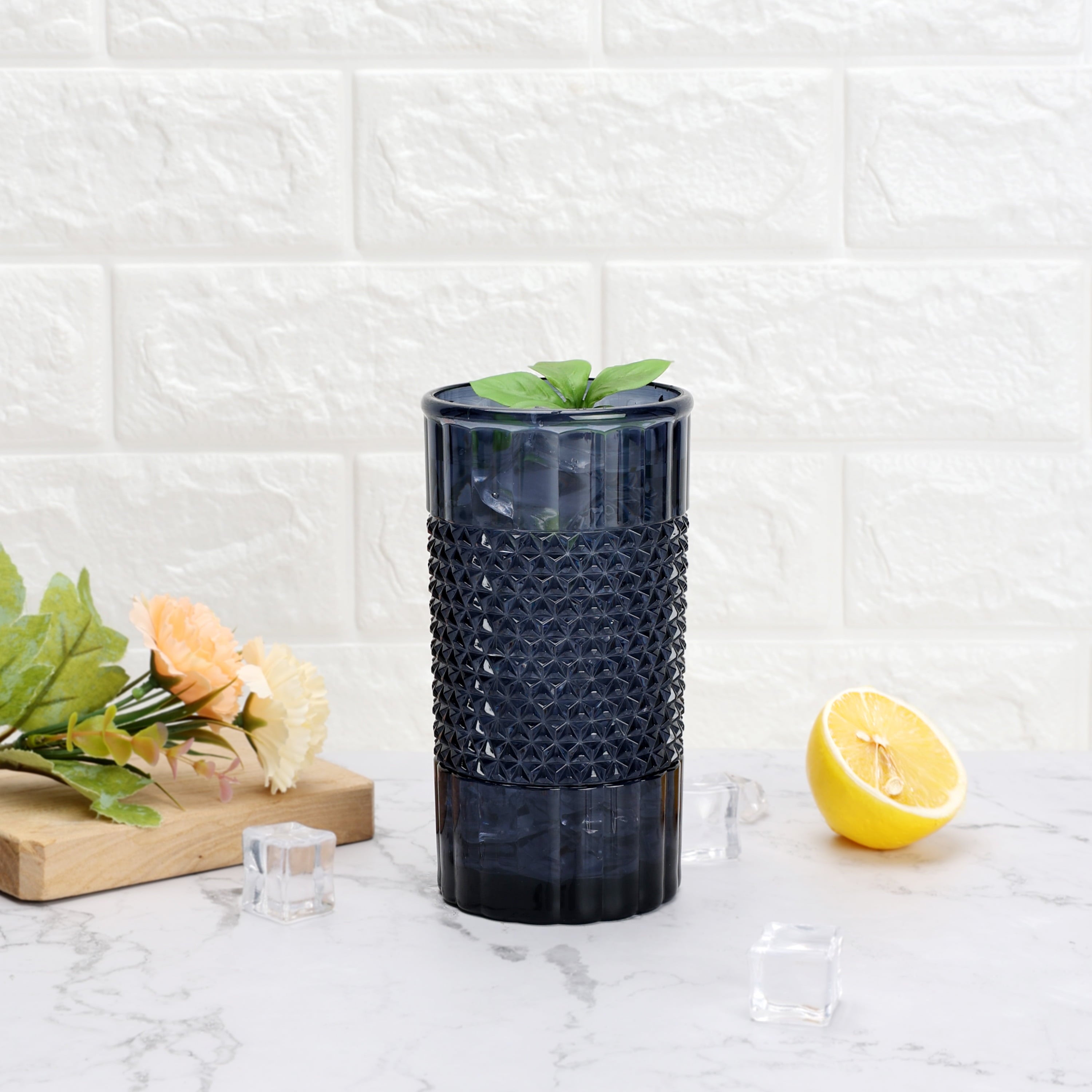 20 oz Tall Acrylic Diamond Texture Tumbler, Blue