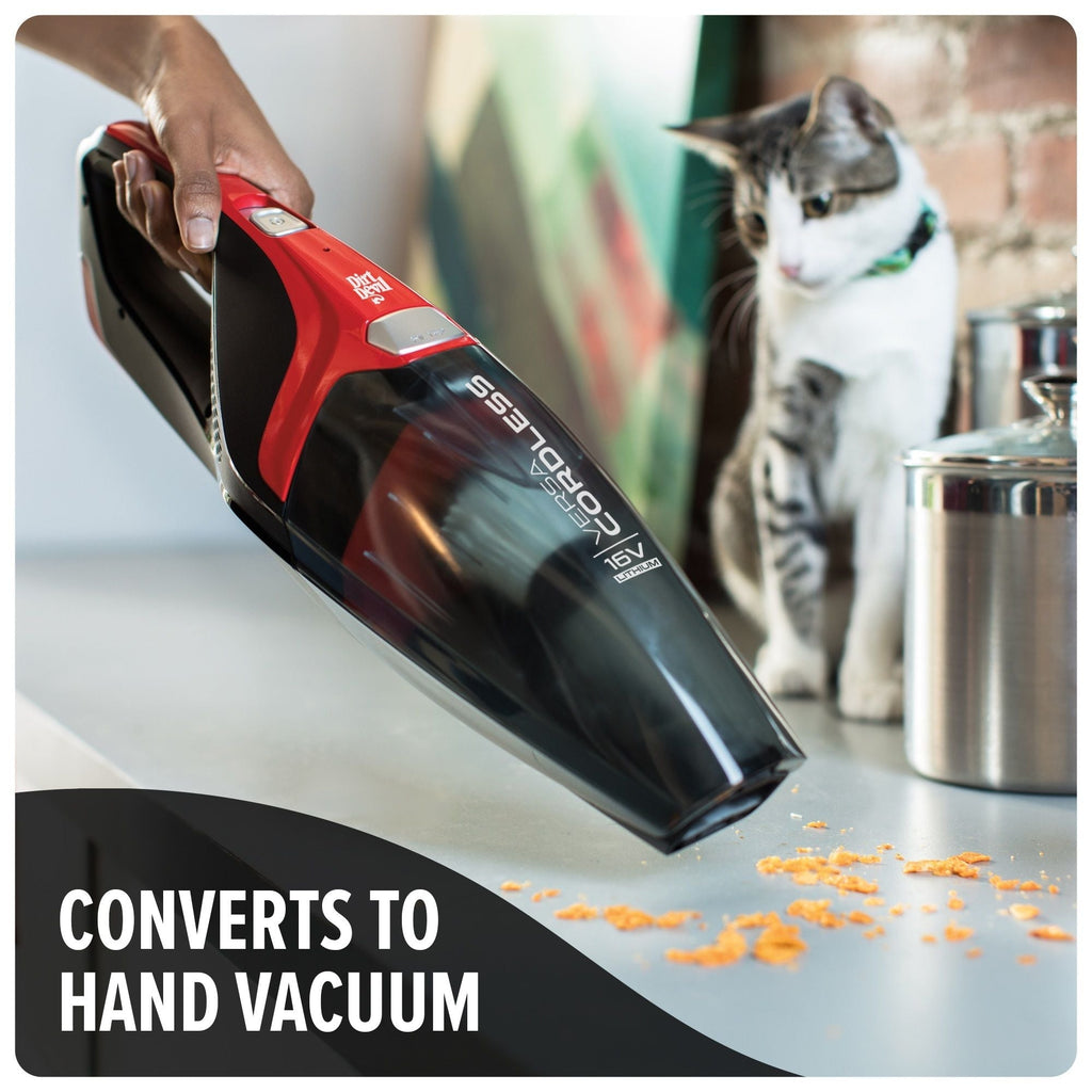Dirt Devil Versa Cordless Stick Vacuum, Lightweight, Red