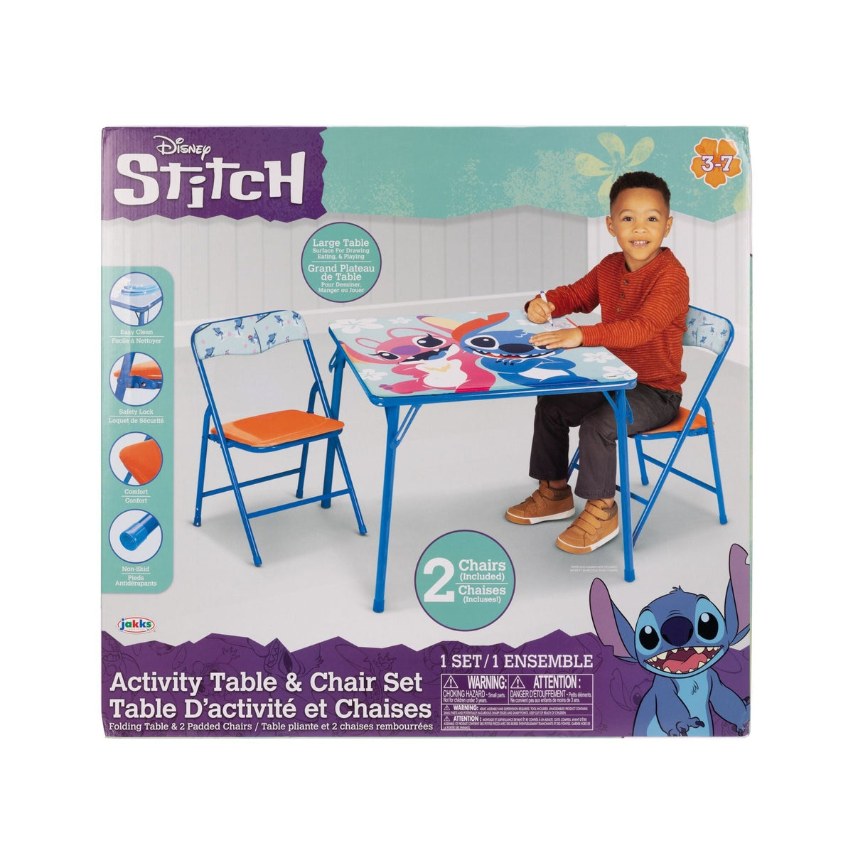 Disney Stitch Washable Vinyl Activity Table Set, 3-pc