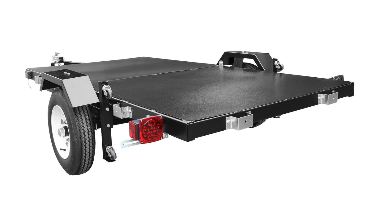 DK2 4x8-ft Single-Axle Folding Utility Trailer with 2-in Ball Coupler