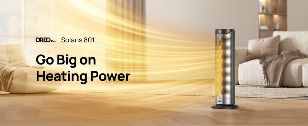 DREO Home 1500W PTC Convection Oscillating Ceramic Electric Tower Heater, 23-in