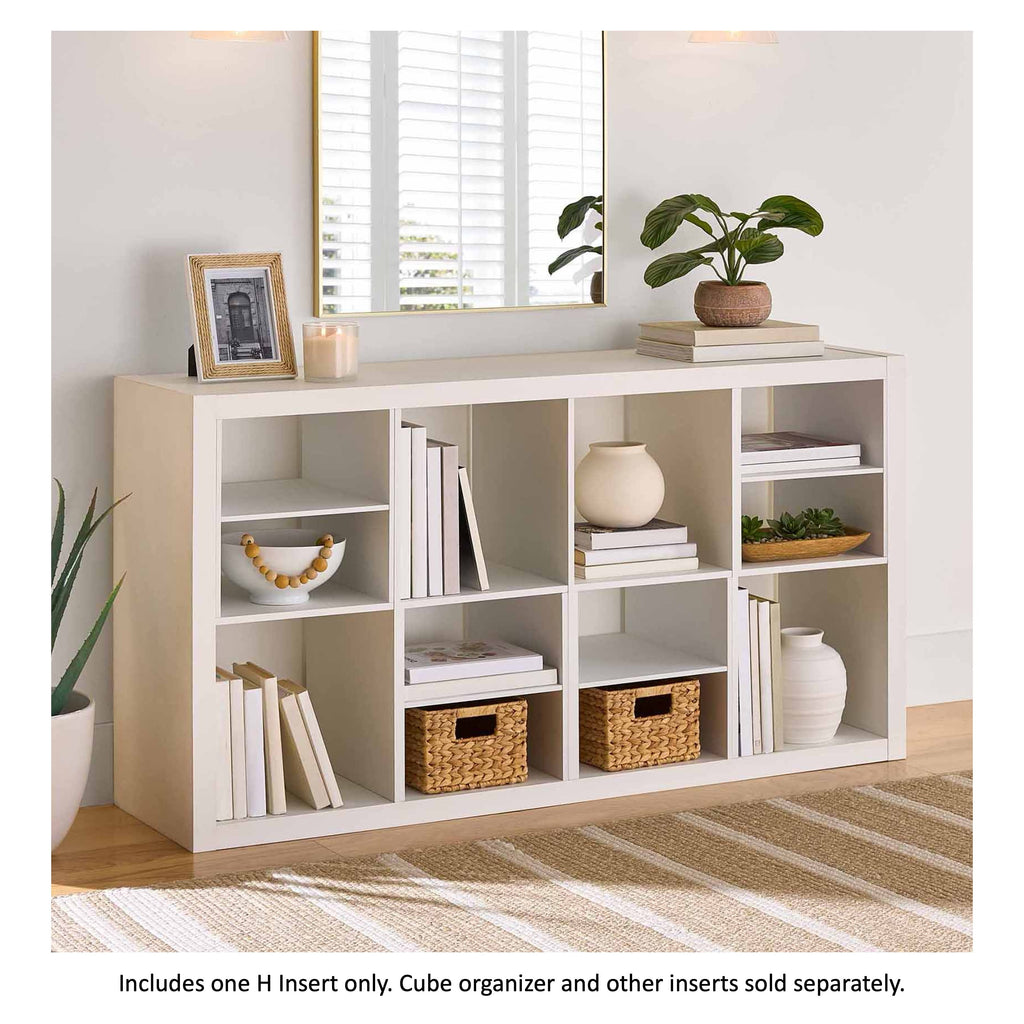 Better Homes &amp; Gardens H Shelf Insert for Cube Organizers, White Texture