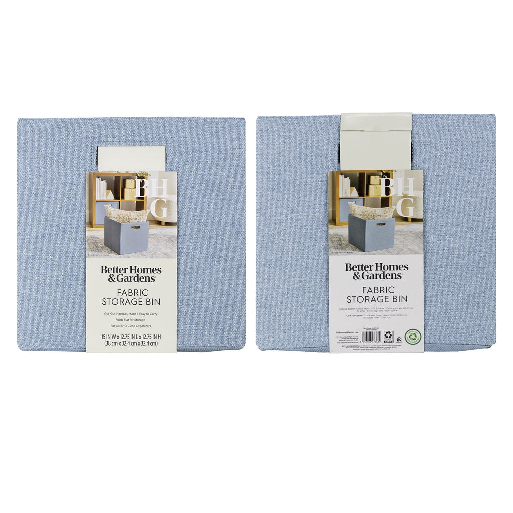 Better Homes &amp; Gardens Collapsible Fabric Cube Storage Bin, Vanilla