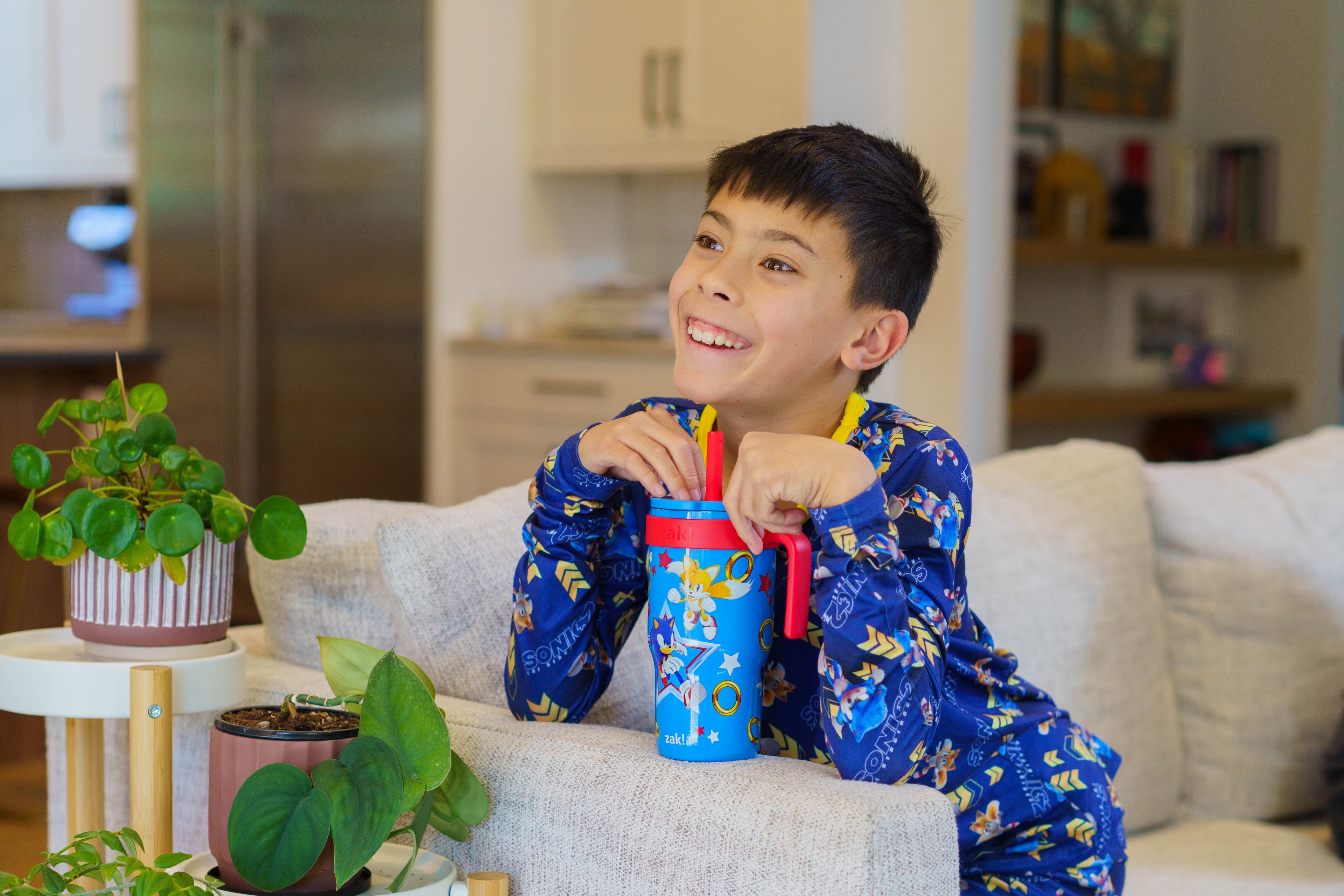 18oz Stitch Kids Straw Handle Tumbler