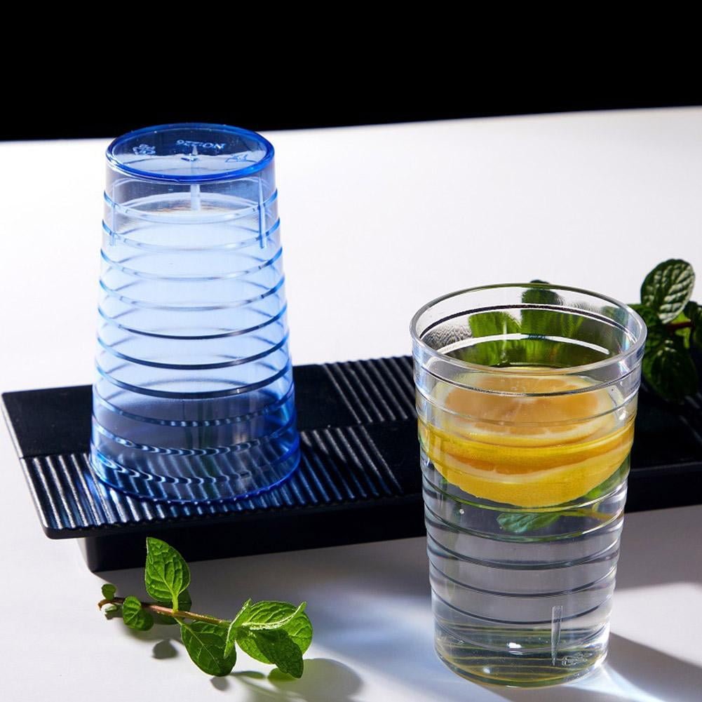Plastic Juice Cups Set Colorful Drinkware for Beverage Cocktail Beer Bar Restaurant Unbreakable Tumblers Glasses for Home Party Commercial Use
