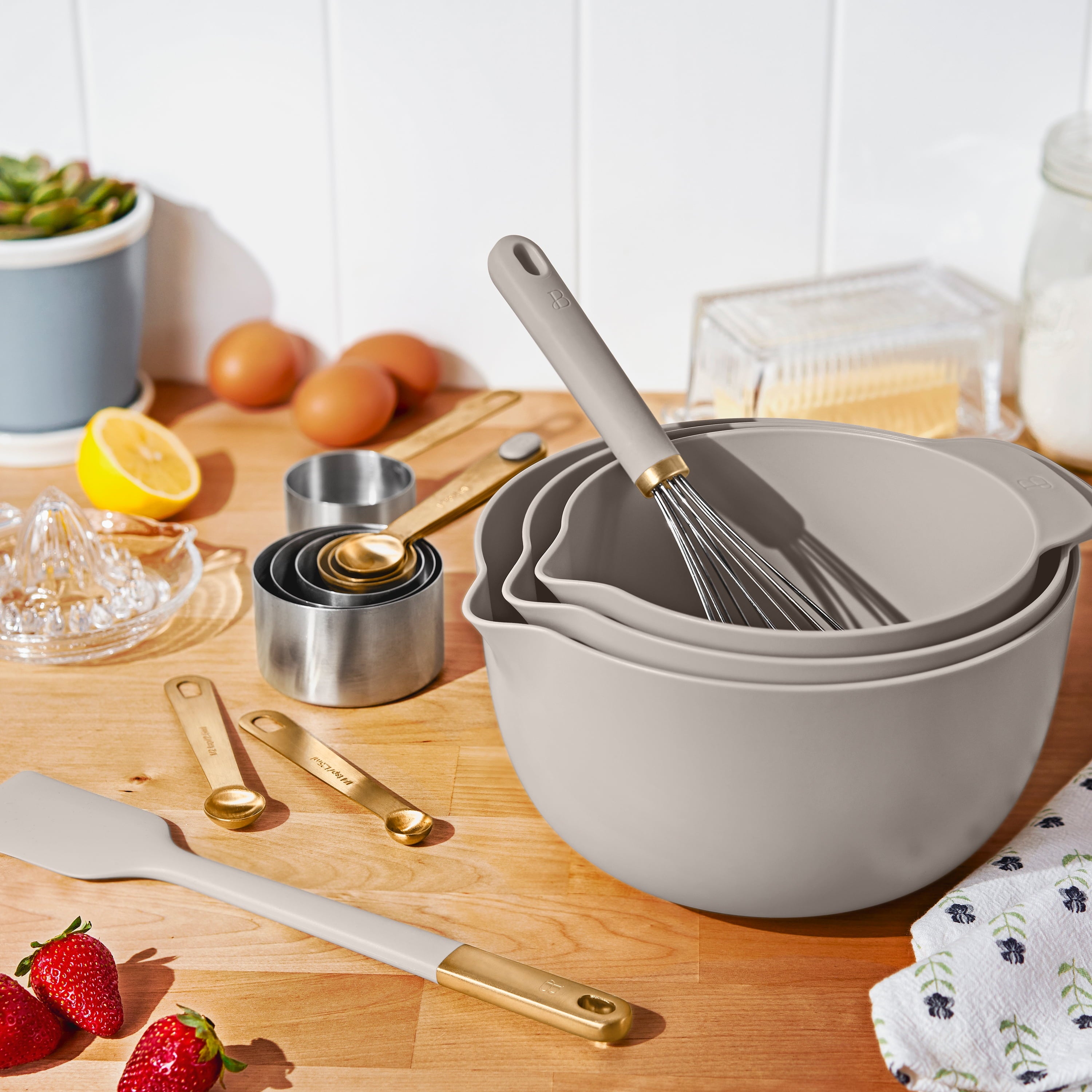 14-Piece Mix &amp; Measure Set, Porcini Taupe by Drew Barrymore