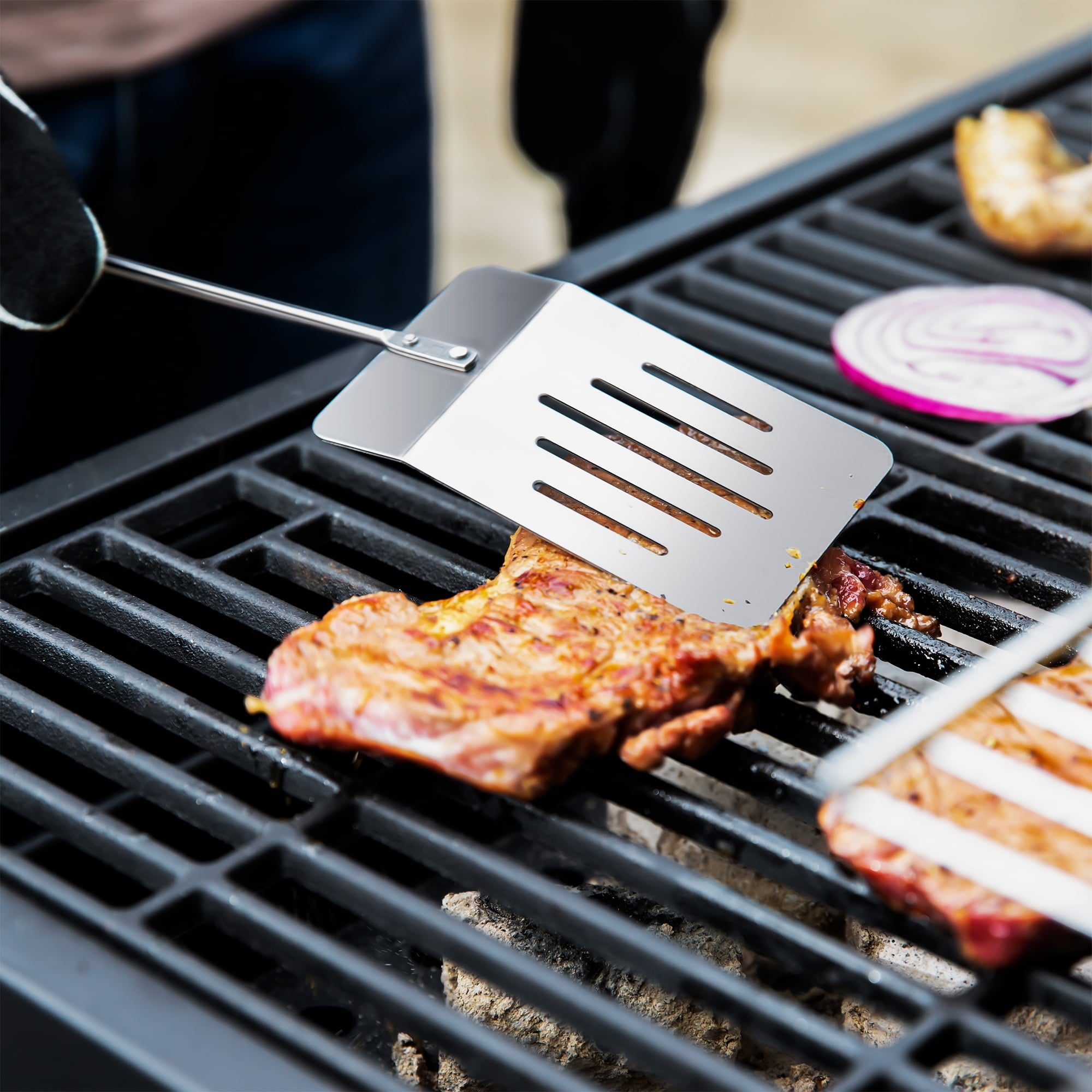 Expert Grill 15inch Stainless Steel Barbecue Spatula with Detachable Handle