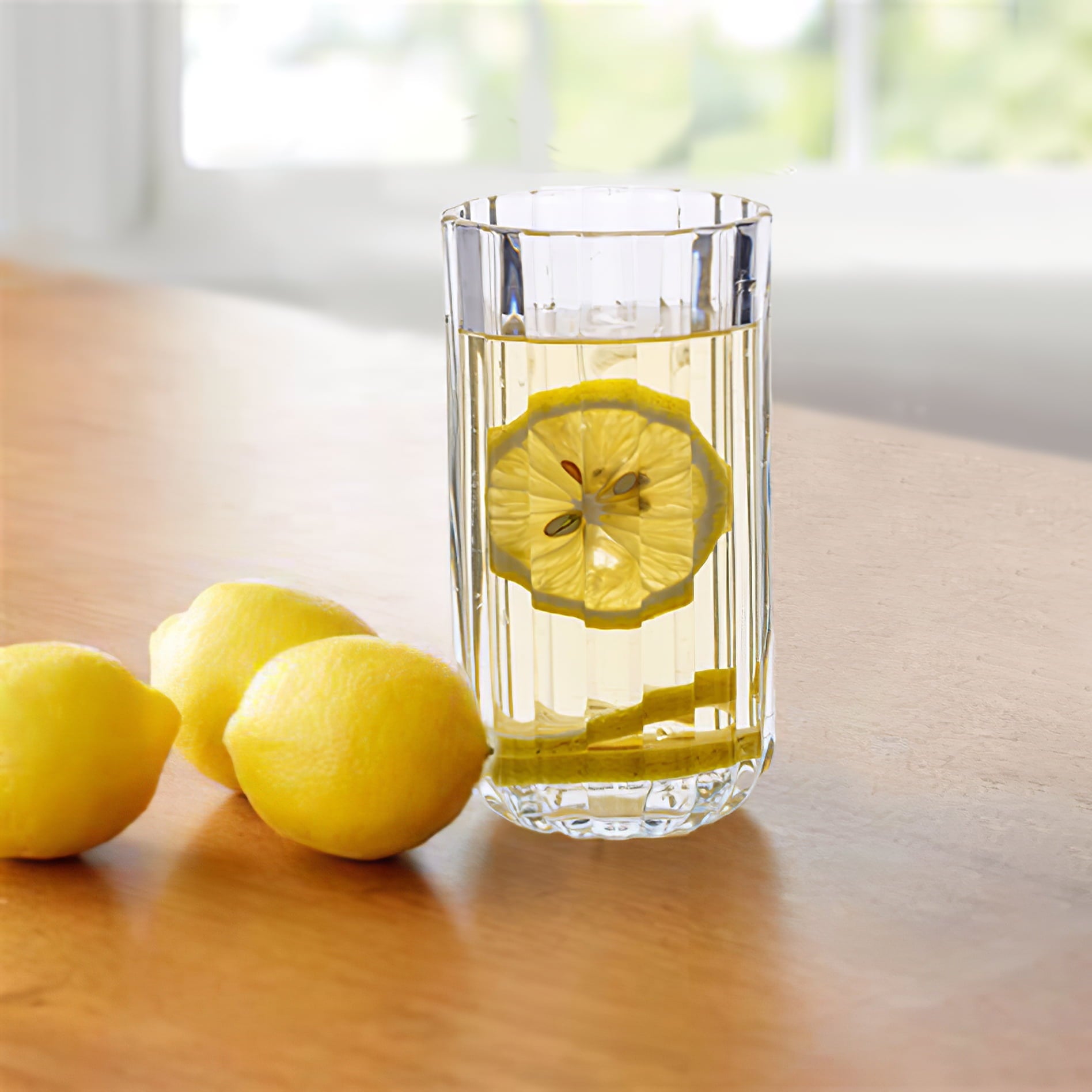 (2 pack) Better Homes &amp; Gardens 14OZ Fluted Glass Tumbler Clear