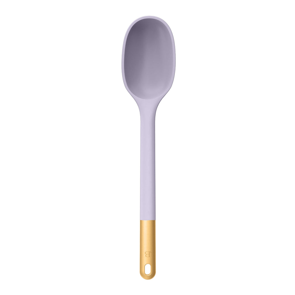 6-Piece Silicone Tool Set with Ceramic Crock, Porcini Taupe by Drew Barrymore