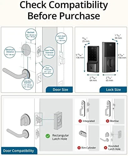 eufy Security Smart Lock C210, 5-in-1 Keyless Entry Door Lock, Built-in WiFi Deadbolt