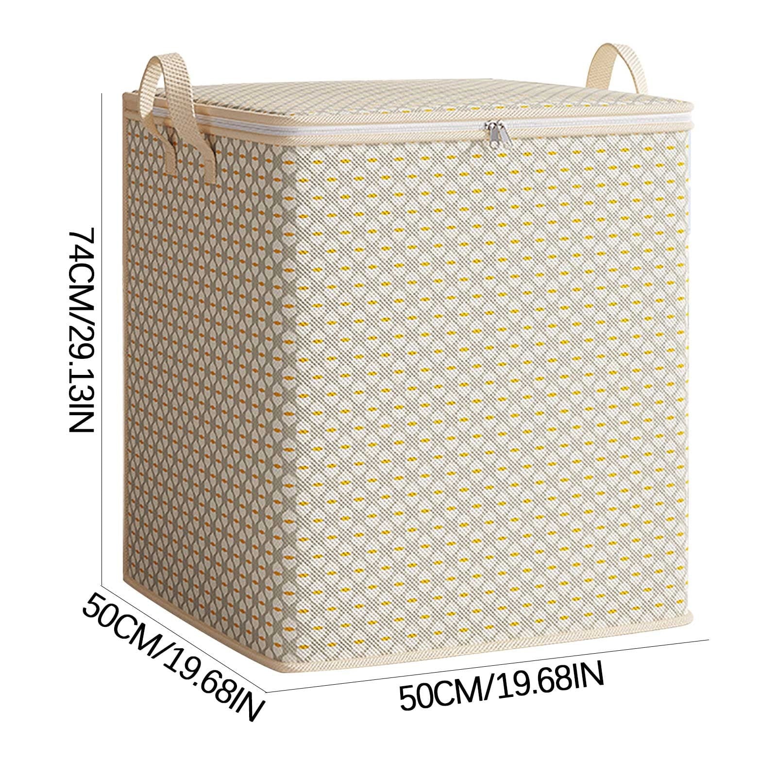 Clothes Storage Bins With Lids, Non-Woven Organizers Storage Containers With Reinforced Handles, Capacity Moving Bags for Home, Office, Clothing, 30L