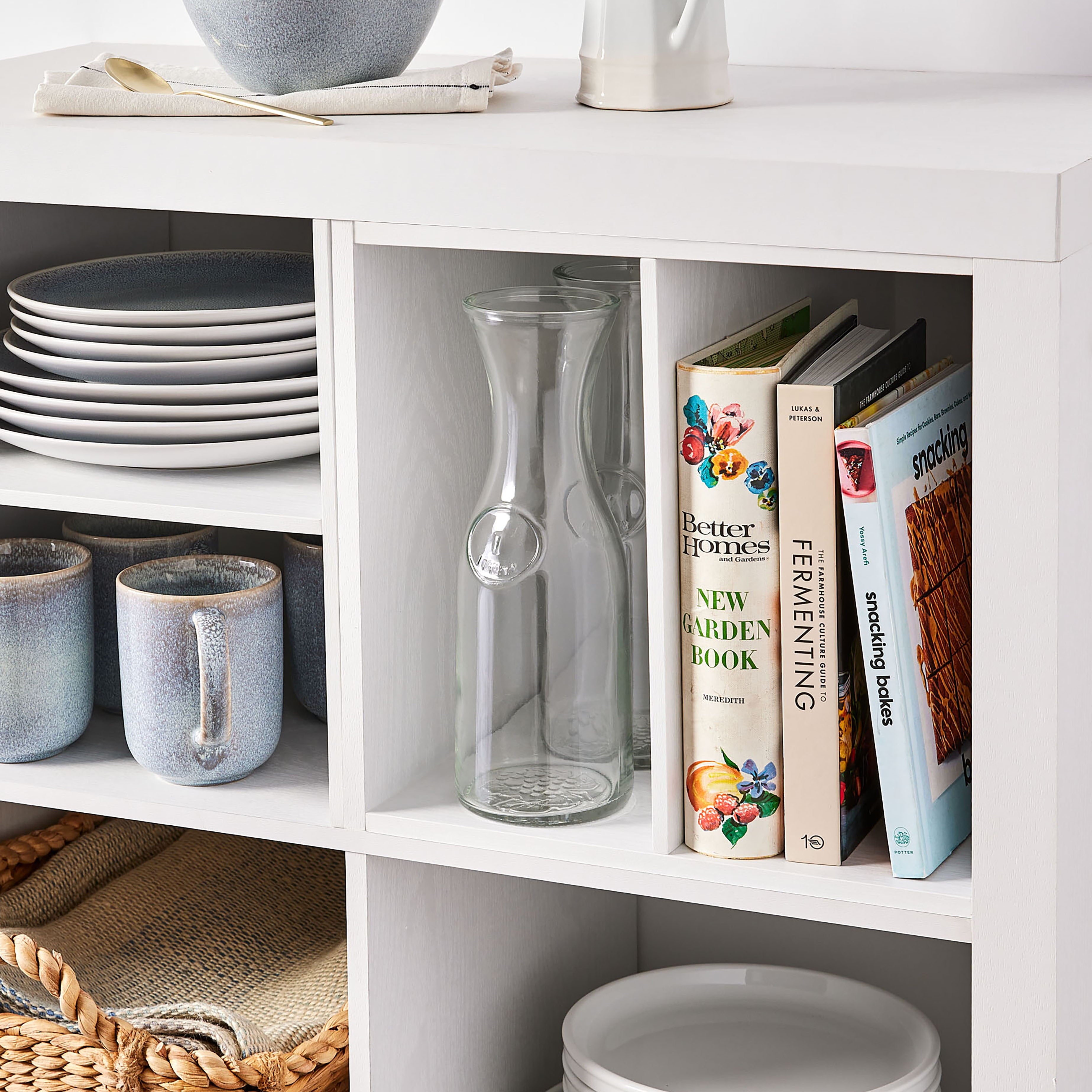 Better Homes &amp; Gardens H Shelf Insert for Cube Organizers, White Texture