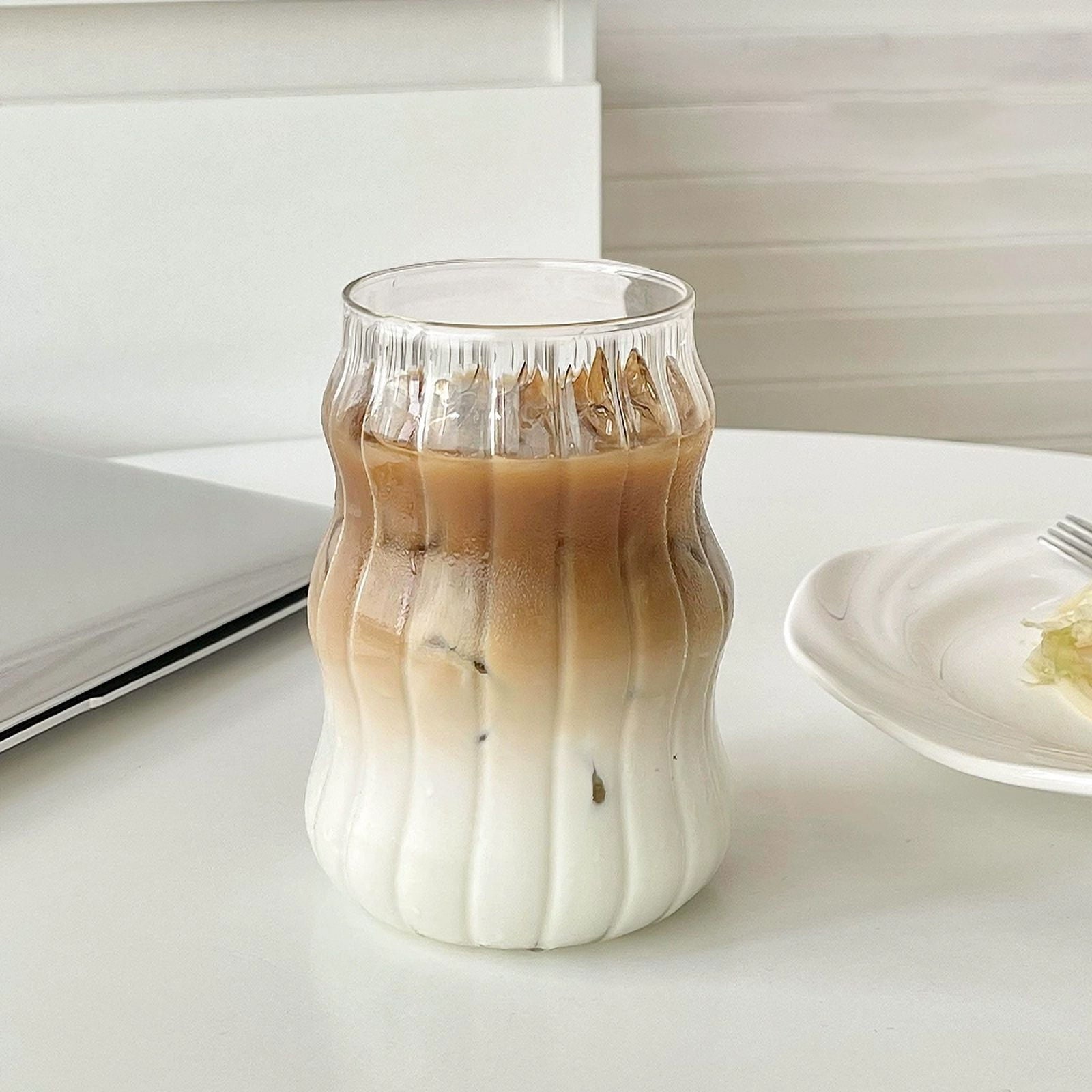 (2 pack) Better Homes &amp; Gardens Fluted Bubble Glass Clear