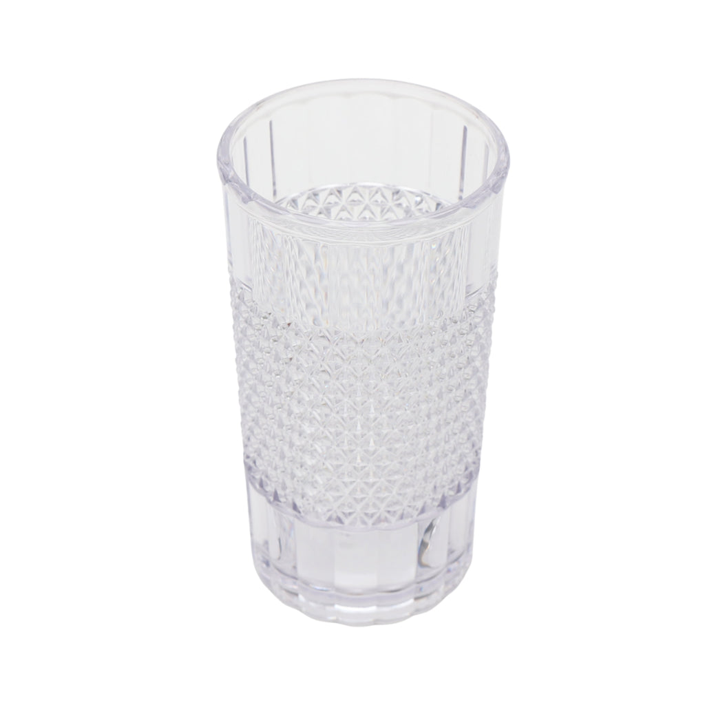 20 oz Clear Tall Acrylic Diamond Texture Tumbler