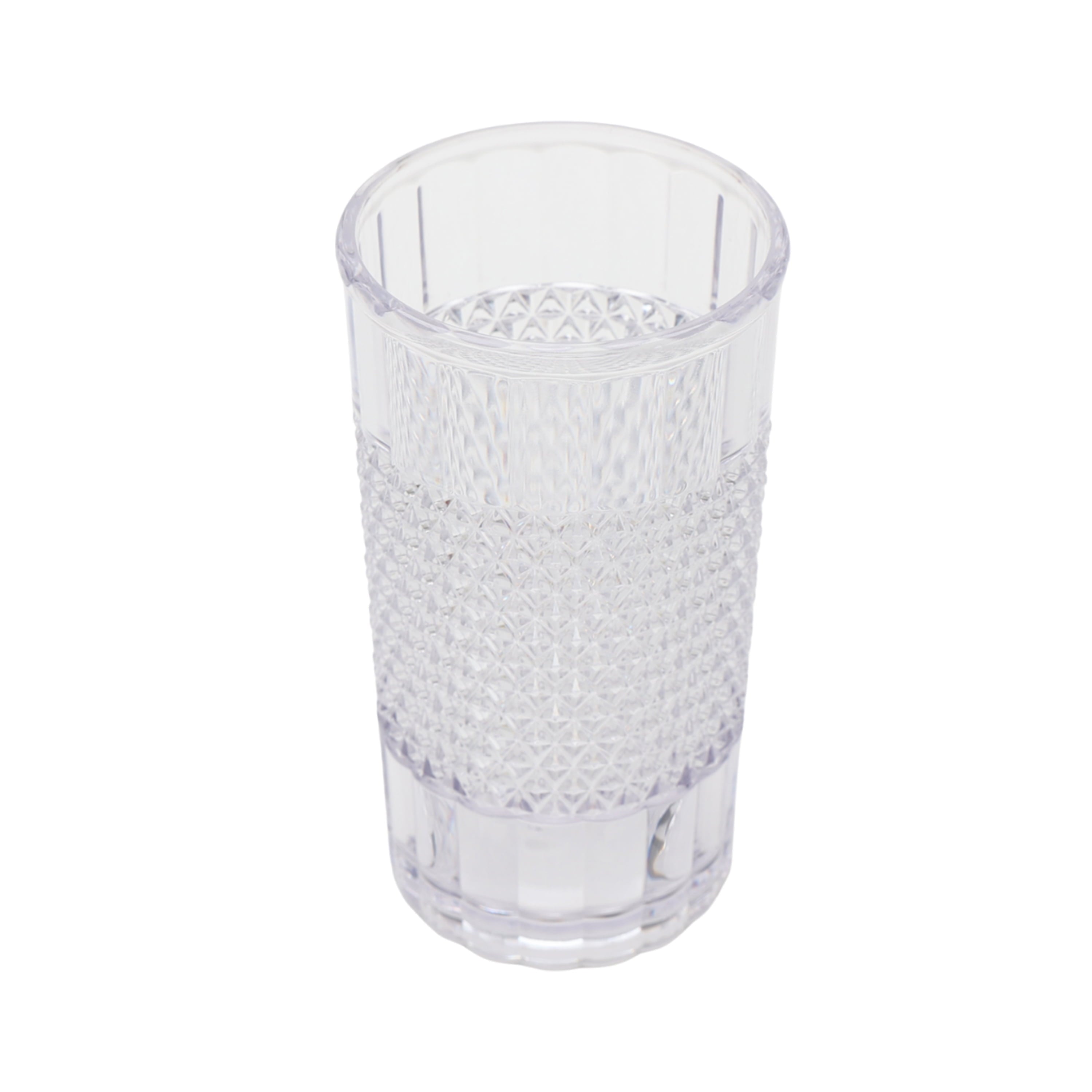 20 oz Clear Tall Acrylic Diamond Texture Tumbler