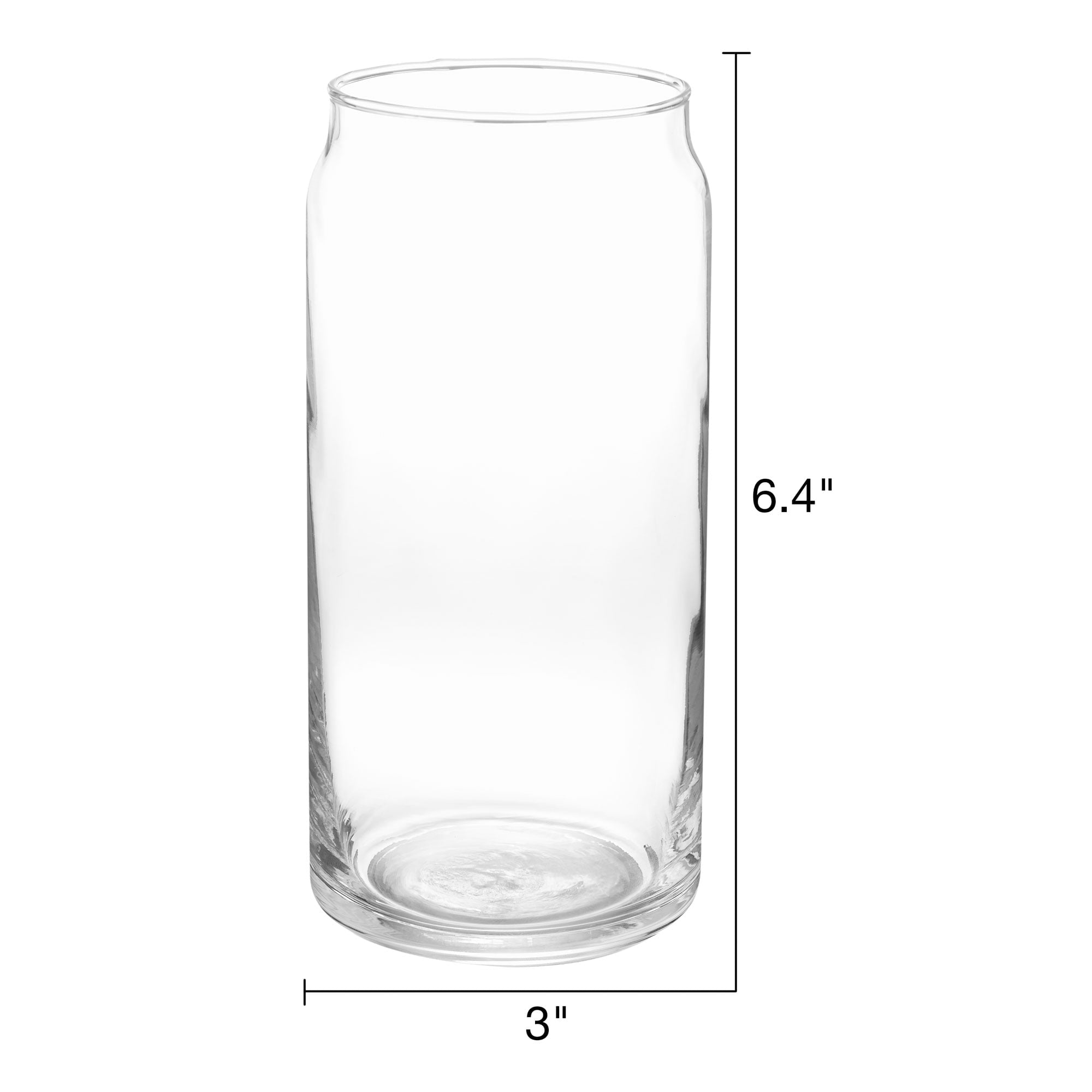 Glass 20oz Clear Drinkware Glass Can Shaped