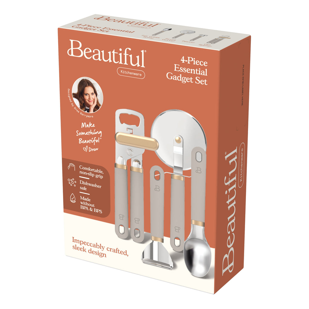 4-Piece Essentials Gadget Set, Porcini Taupe by Drew Barrymore