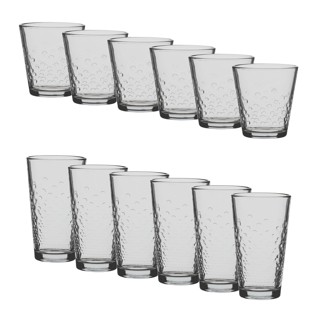 Honeycomb 12-Piece Drinking Glass Set