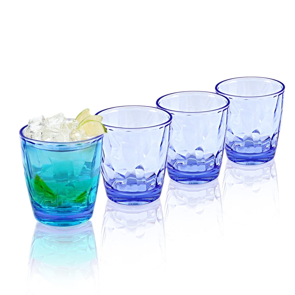 470ml Transparent Blue PC Drinkware (Set of 4)