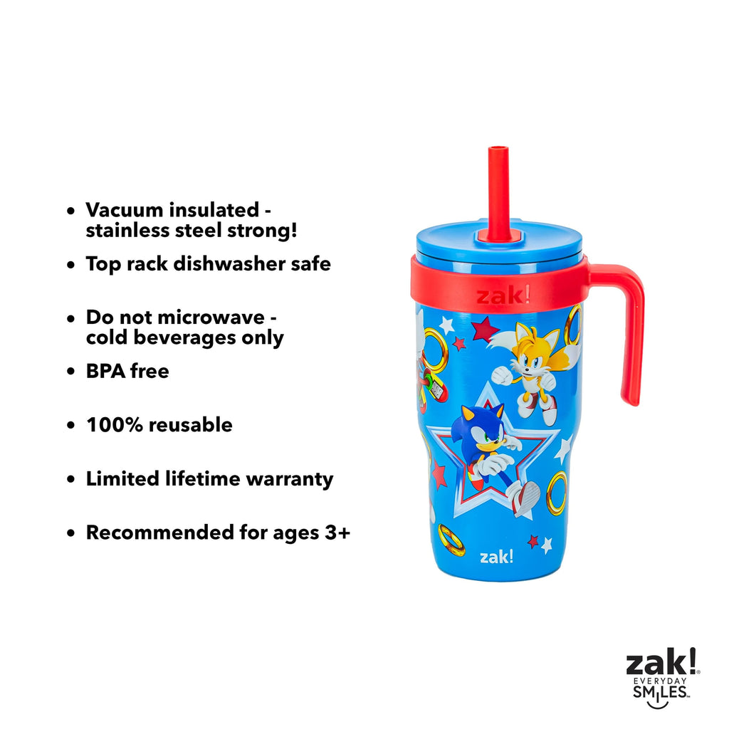 18oz Stitch Kids Straw Handle Tumbler