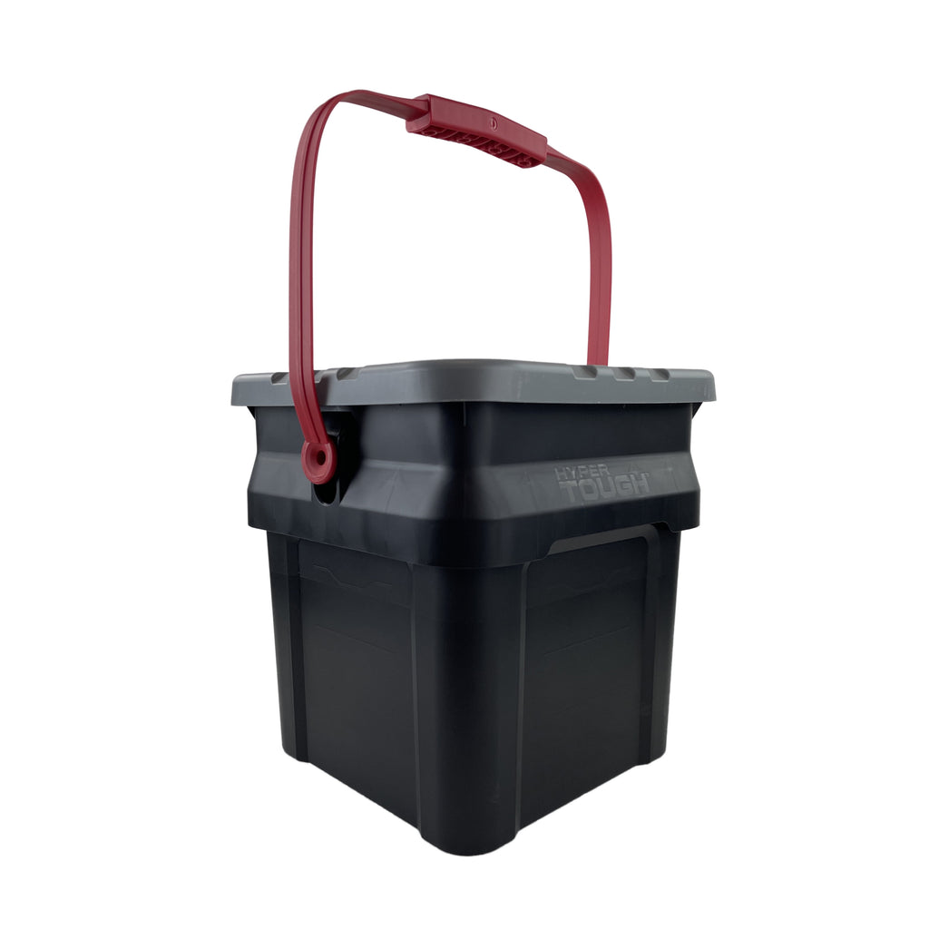 5 Gallon Heavy Duty Plastic Material Bucket Tote, Black, Adult
