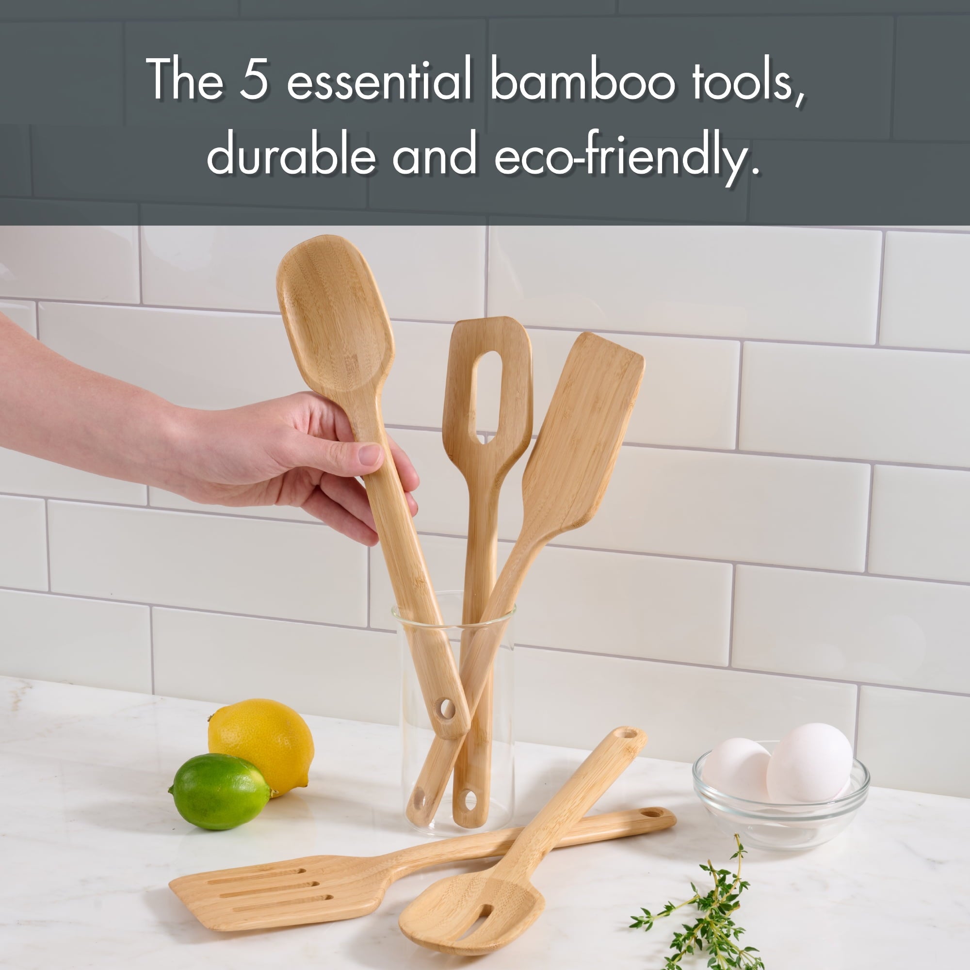 5 Piece Bamboo Tools