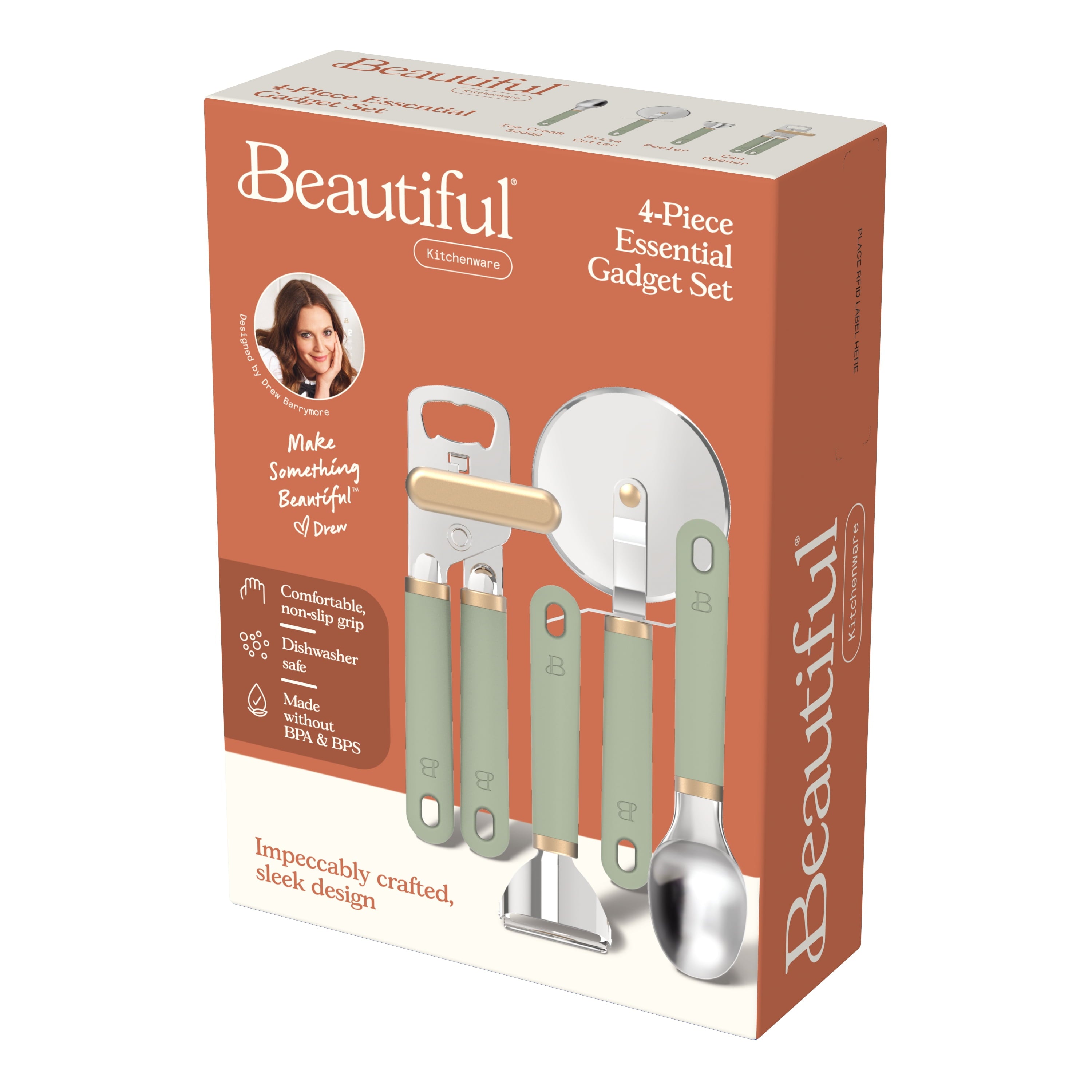 4-Piece Essentials Gadget Set, Porcini Taupe by Drew Barrymore