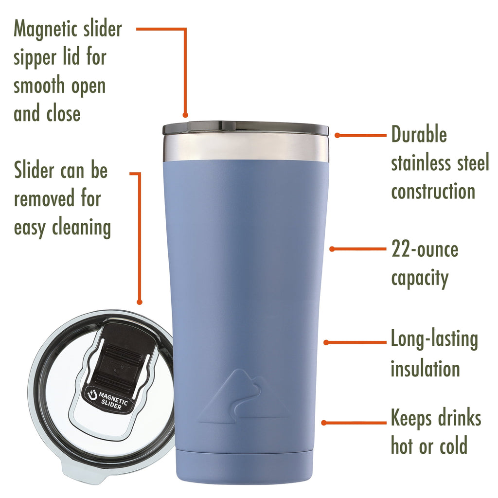Ozark Trail 22 oz Stainless Steel Insulated Tumbler, Black