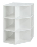 For Living 9-Cube Corner Unit Open Shelf Organizer, White