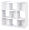 For Living 9-Cube Storage Organizer, Bookcase/Bookshelf, White