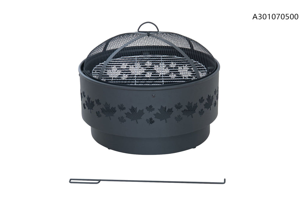 For Living Brome Round Outdoor Wood Firepit, 24-in