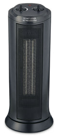 For Living Oscillating Tower Ceramic Space Heater withThermostat, 1500W, Black