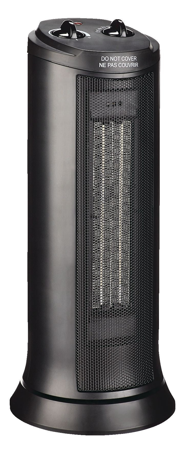 For Living Oscillating Tower Ceramic Space Heater withThermostat, 1500W, Black