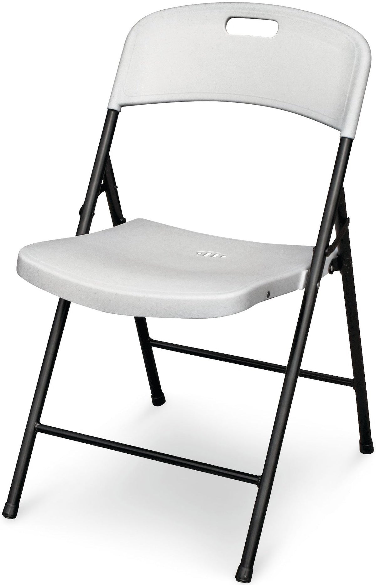 For Living Portable Indoor/Outdoor Contoured Plastic & Metal Folding Chair, White