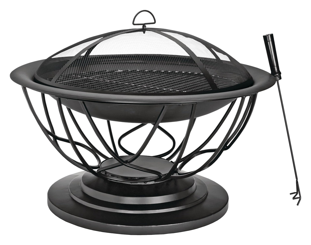 For Living Savona Round Wood-Burning Outdoor Fire Bowl/Fire Pit, 29.5 x 20-in