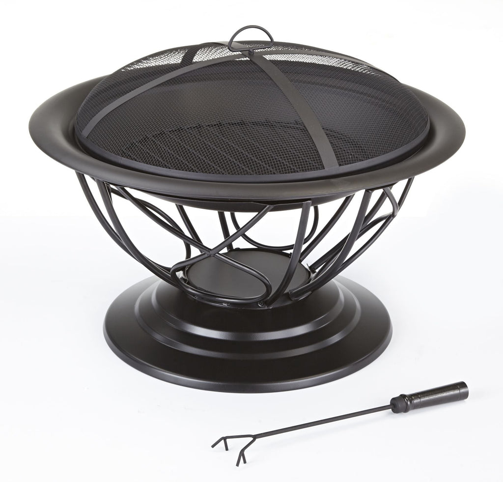 For Living Savona Round Wood-Burning Outdoor Fire Bowl/Fire Pit, 29.5 x 20-in