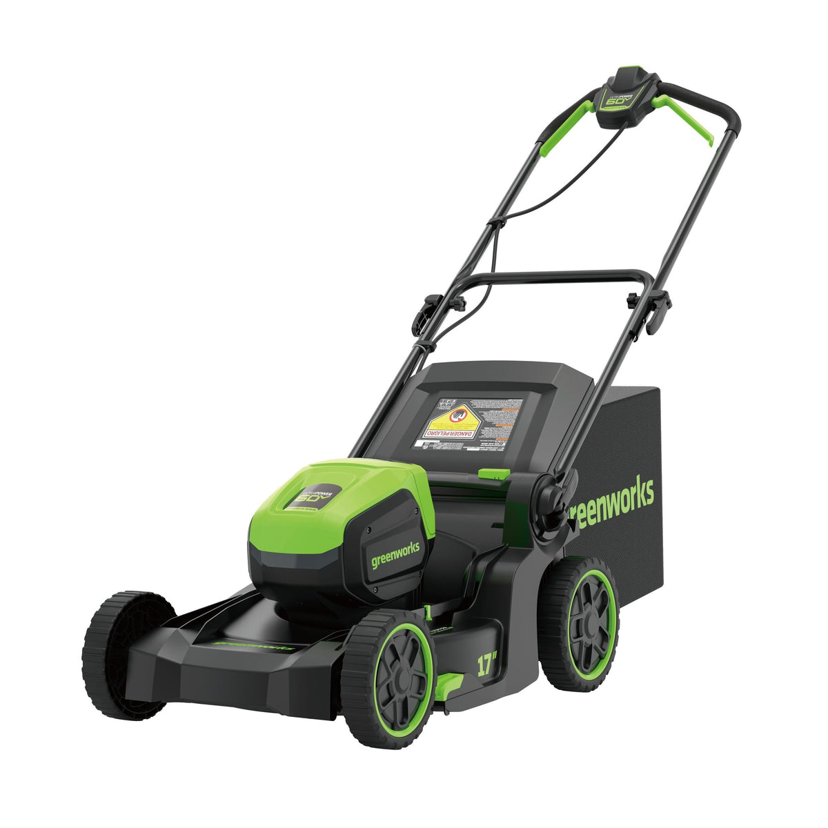 Greenworks 60V 17-in Push Lawn Mower with 4.0 Ah Battery & 3A Charger