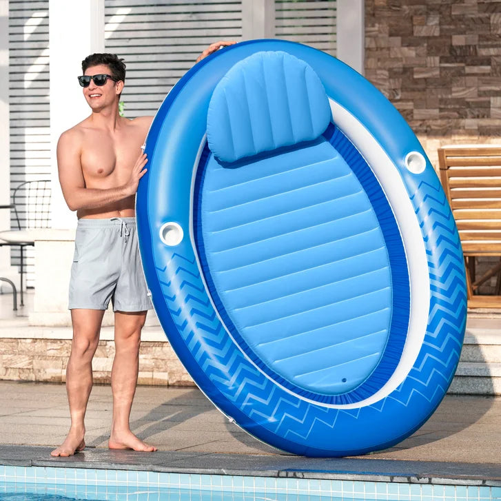 H20GO! Comfort Plush Cover Lounge Float, 2 pack