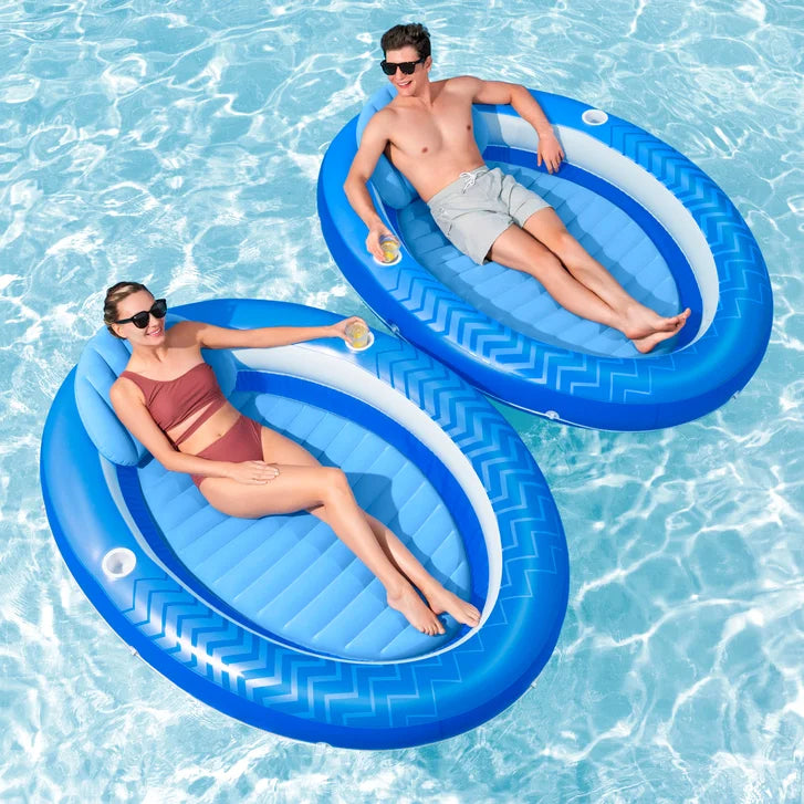 H20GO! Comfort Plush Cover Lounge Float, 2 pack