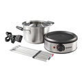 Heritage Stainless Steel Electronic Fondue Set with 8 Fondue Forks, Dishwasher Safe, 3L, 12-pc