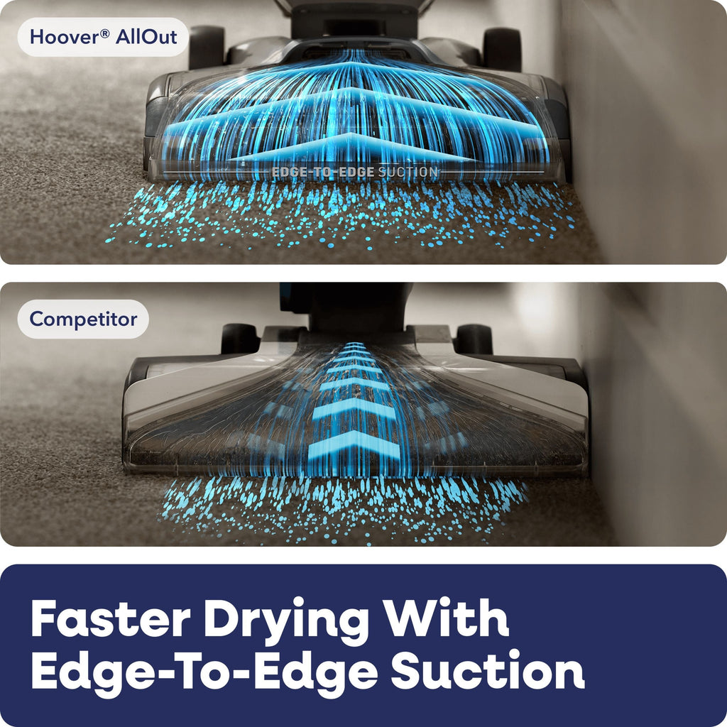 Hoover AllOut Plus Carpet Cleaner with StainShot Technology, Debris Catch, Edge to Edge Cleaning & Faster Drying