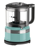 KitchenAid Compact 3.5 Cup Food Chopper/Mini Food Processor with Dishwasher Safe Parts, Aqua Sky