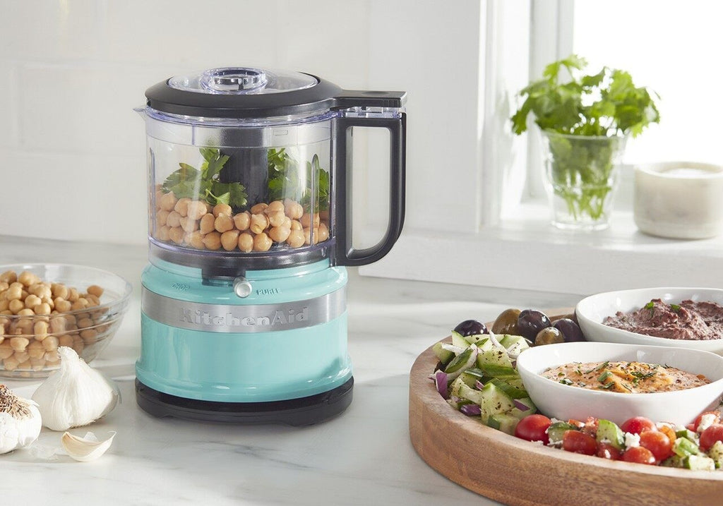 KitchenAid Compact 3.5 Cup Food Chopper/Mini Food Processor with Dishwasher Safe Parts, Aqua Sky