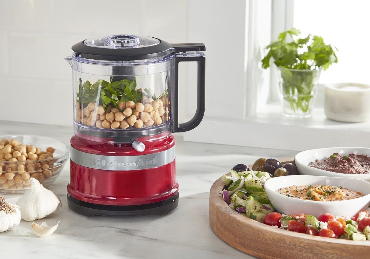 KitchenAid Compact 3.5 Cup Food Chopper/Mini Food Processor with Dishwasher Safe Parts, Empire Red