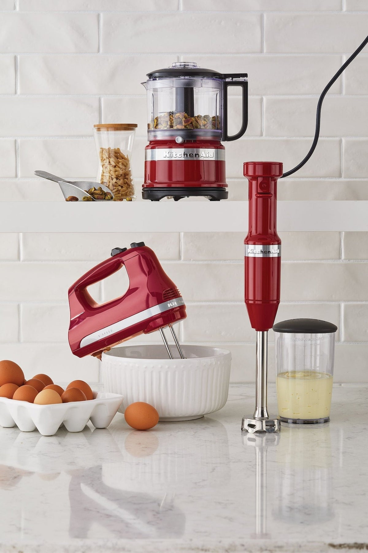 KitchenAid Compact 3.5 Cup Food Chopper/Mini Food Processor with Dishwasher Safe Parts, Empire Red