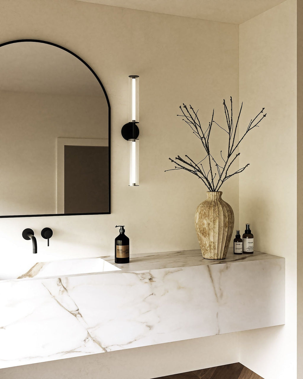 Kuzco Braga 5-in Vanity Light, Black